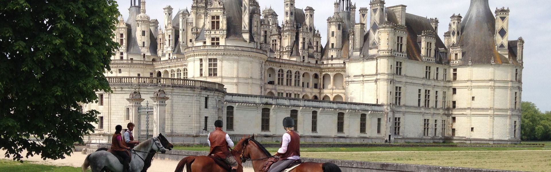 Riding near castles in France